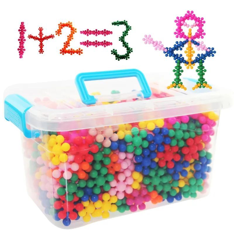 Manufacturers Send Plum Blossom Building Blocks 3D Three-Dimensional Rotatable Snowflake Plastic Assembling Kindergarten Toys - Image 3